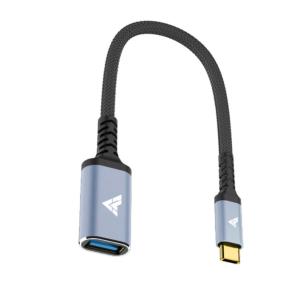 Vaku Luxos® USB-C to USB-A Super-Strenght Adapter - Grey