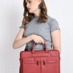 Vaku Luxos® MCQUINN Carbon 14 inch Laptop Bag Premium PU Leather Laptop Sleeve Messenger Bag For Men and Women.