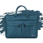 Vaku Luxos® MCQUINN Carbon 14 inch Laptop Bag Premium PU Leather Laptop Sleeve Messenger Bag For Men and Women.