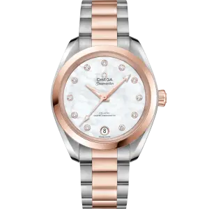 Omega SEAMASTER AQUA TERRA 34 mm in Steel and 18K Sedna™ Gold