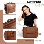 Vaku Luxos® MCQUINN Carbon 14 inch Laptop Bag Premium PU Leather Laptop Sleeve Messenger Bag For Men and Women.