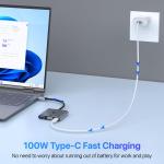 Vaku Luxos ® OMNITRIX 3-IN-1 USB HUB Multiport Adapter 4K HDMI USB 3.0/2.0 Ports