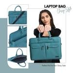 Vaku Luxos® MCQUINN Carbon 14 inch Laptop Bag Premium PU Leather Laptop Sleeve Messenger Bag For Men and Women.