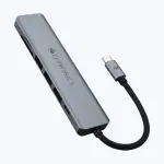 Zebronics 7-in-1 Type-C Multiport Adapter with 4K HDMI Output, 100W PD, USB 3.0 5Gbps, Dual USB 2.0, SD and MicroSD Readers, LED Indicator, and Lightweight Aluminium Body (ZEB-TA700)